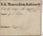 Etiketten zu Silber Gediegen (NHMW-MIN-Aq590)